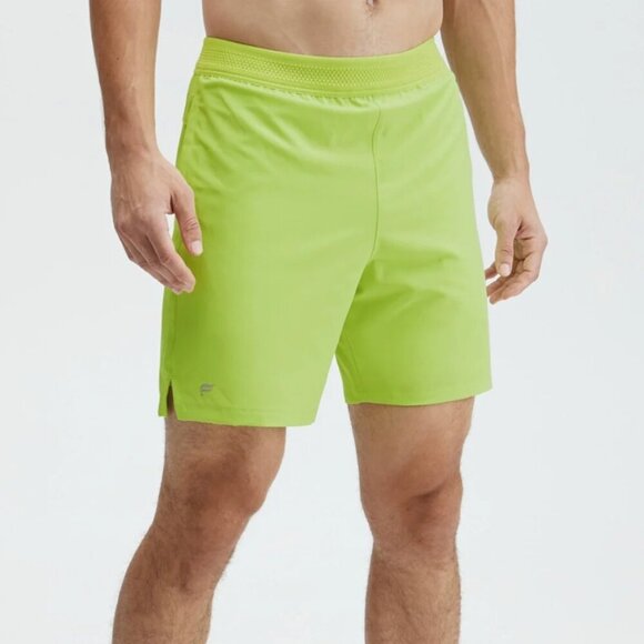 Fabletics Men The Fundamental Short XS Lime Green Pull On Casual Outdoor Gym‎ - Picture 1 of 9